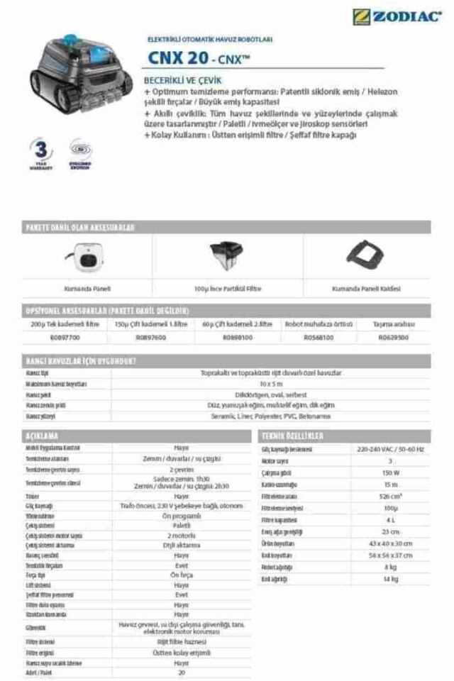 ASTRAL ZODIAC CNX 20 İQ HAVUZ ROBOTU