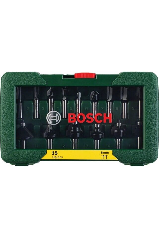 FREZE SETİ 15 PARÇA HM 8 mm