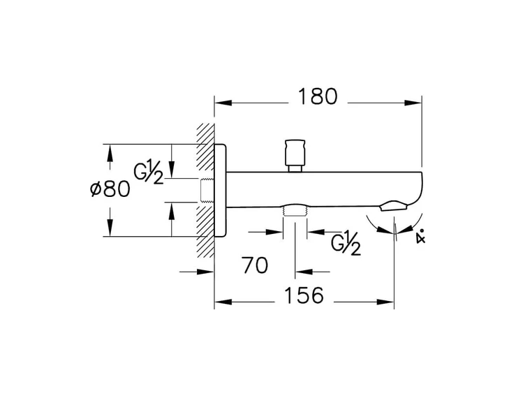 ARTEMA Bany.Çıkış Ucu, Elduşu Çıkışlı, Round, Krom