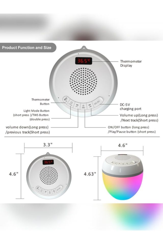RGB SU GEÇİRMEZ YÜZEN SPEAKER AQUATİV
