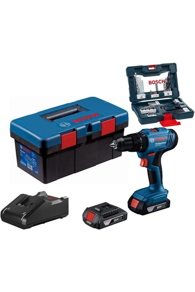 GSB 183-LI+1x2.0Ah+41 Parça Aks.Seti,Takım Çantası