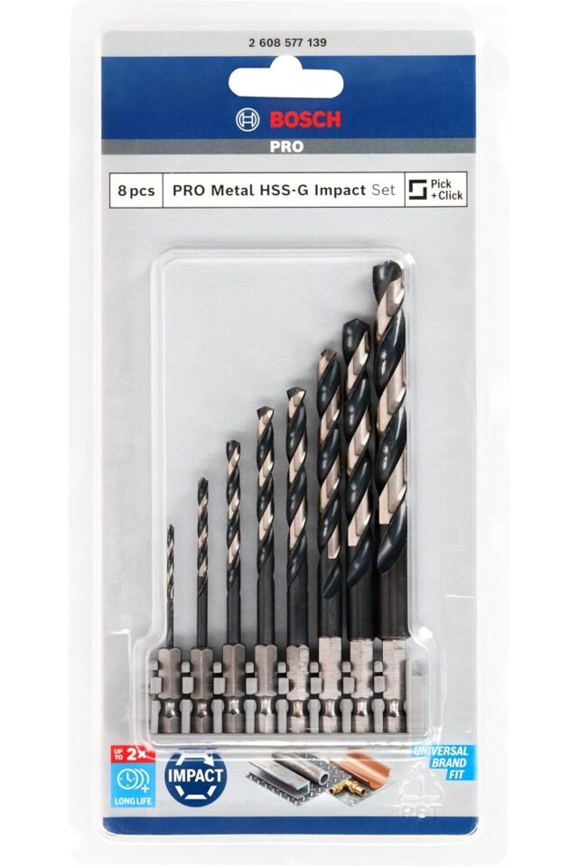 PRO Metal HSS-G Metal Matkap Ucu 8li