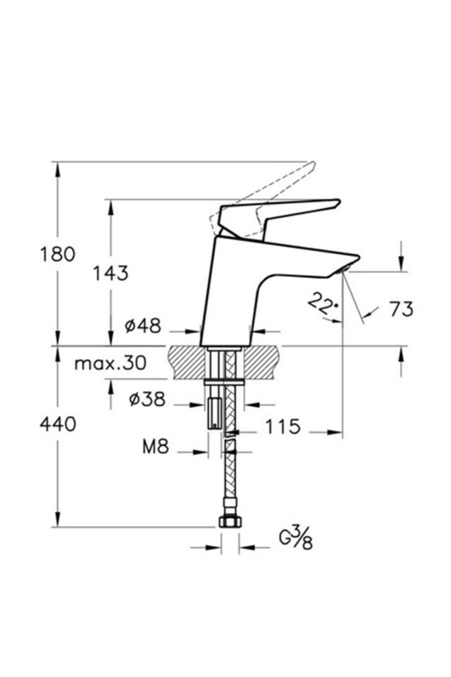 Solid S Lavabo Bataryası Armatürü A42440
