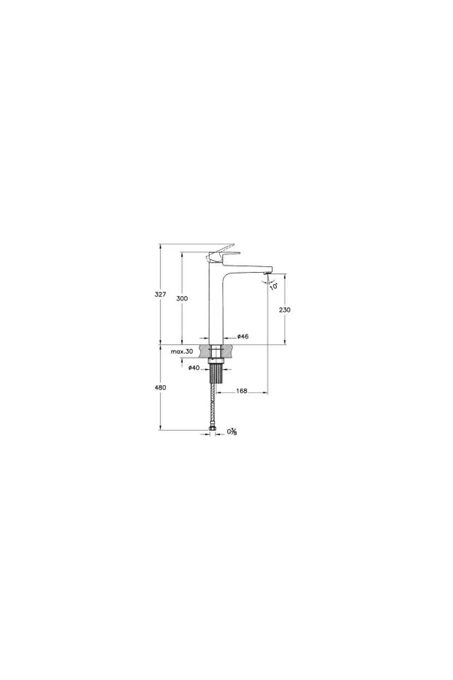 ARTEMA FLOW SQUARE LAVABO BAT.ÇANAK MAT SİYAH