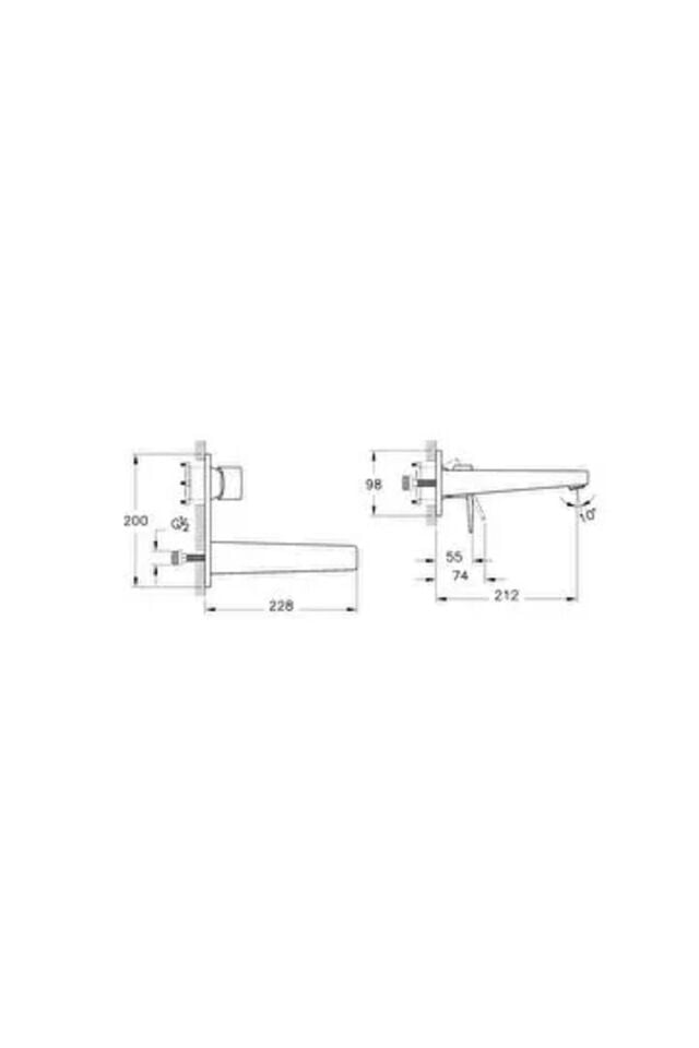 ARTEMA FLOW SQUARE ANK. LAVABO BATARYASI MAT.SİYAH