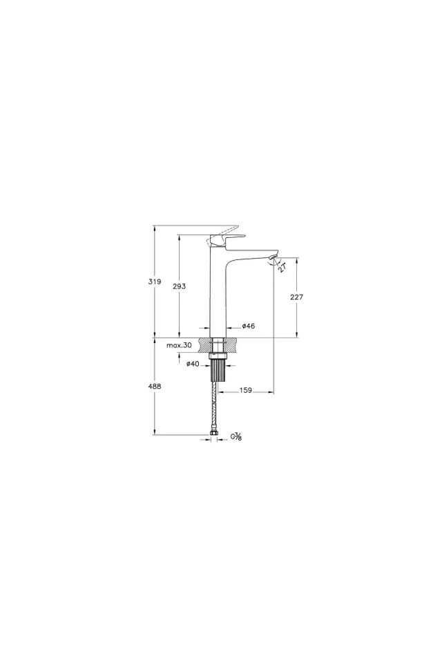 ARTEMA FLOW SOFT LAVABO BATARYASI ÇANAK KROM