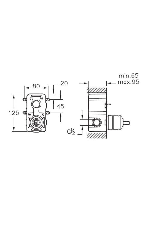 A41949 Ankastre Banyo Bataryası, Sıva Altı Grubu