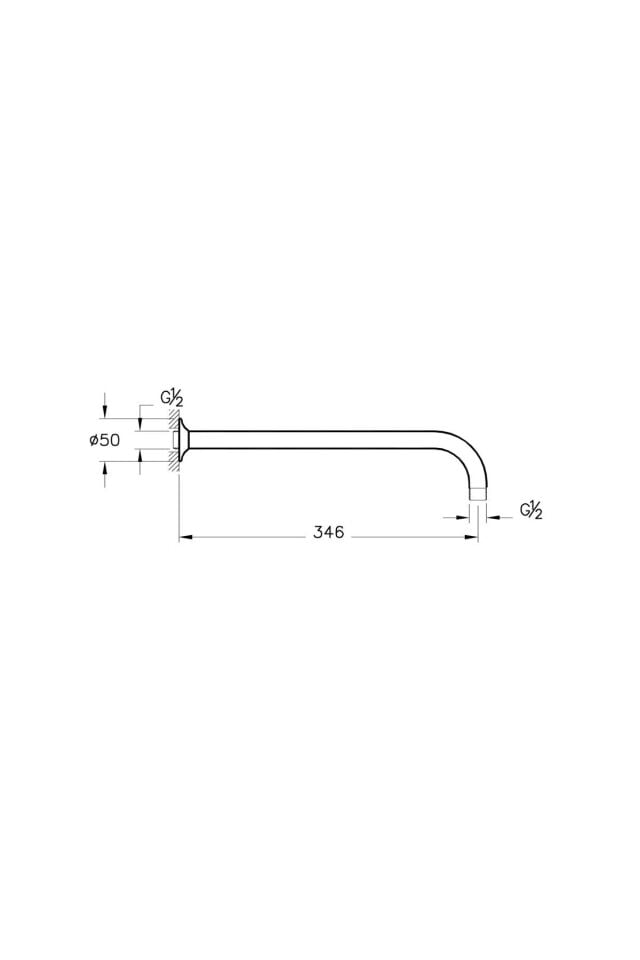 ARTEMA DUVARDAN DİRSEKLİ BORU 34CM A45652
