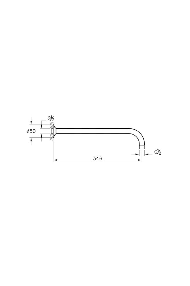 ARTEMA DUVARDAN DİRSEKLİ BORU 34CM A45652