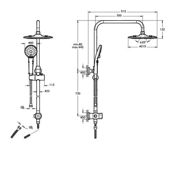 ARTEMA 3C DUŞ KOLONU A45786