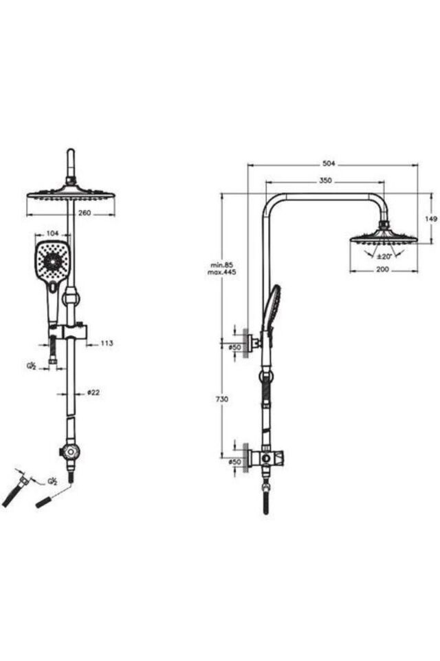 ARTEMA 3S DUŞ KOLONU (KARE) A45787
