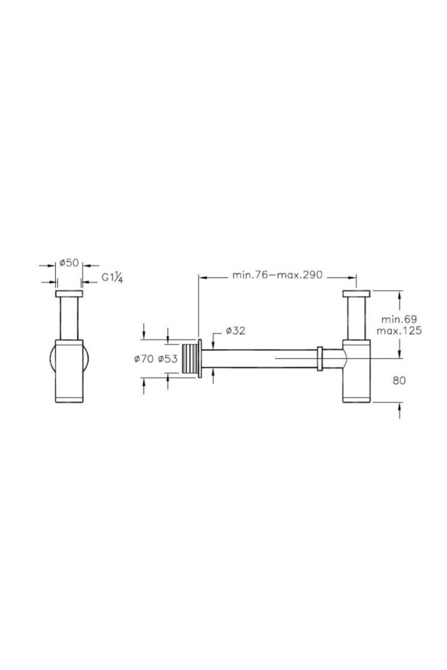ARTEMA ORİGİN LAVABO SİFONU T TİPİ A45123