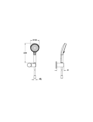 Artema Base Round El Duşu Takımı 3F (100 Mm)