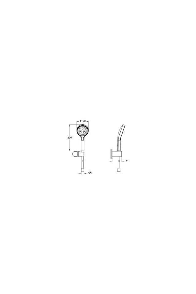 Base Round El Duşu Takımı 1F (100 Mm)