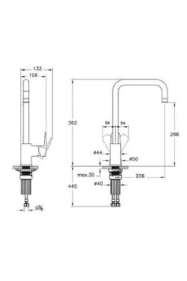 ARTEMA FLOW SOFT U TİPİ EVİYE BATARYASI KROM