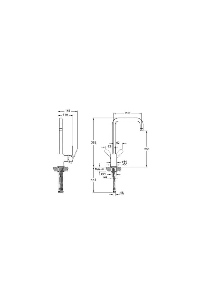 Split A42144 Dual Flow Krom Eviye Bataryası