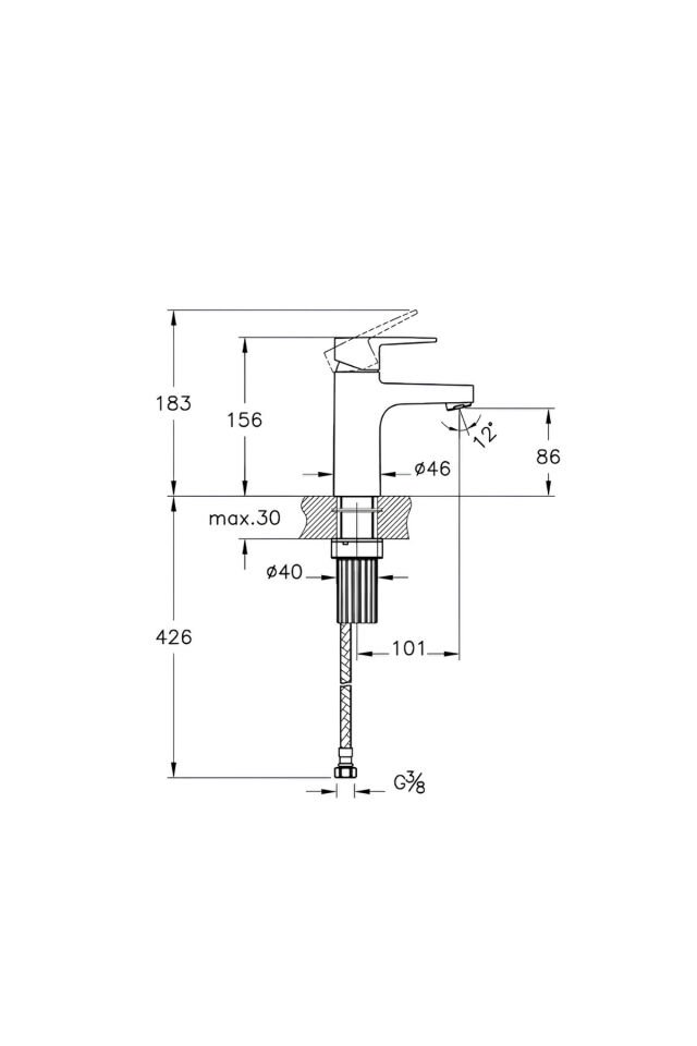 ARTEMA FLOW SQUAR LAVABO  BATARYASI