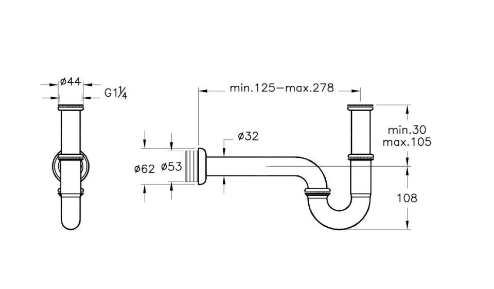 ARTEMA P TİPİ LAVABO SIFONU A45117