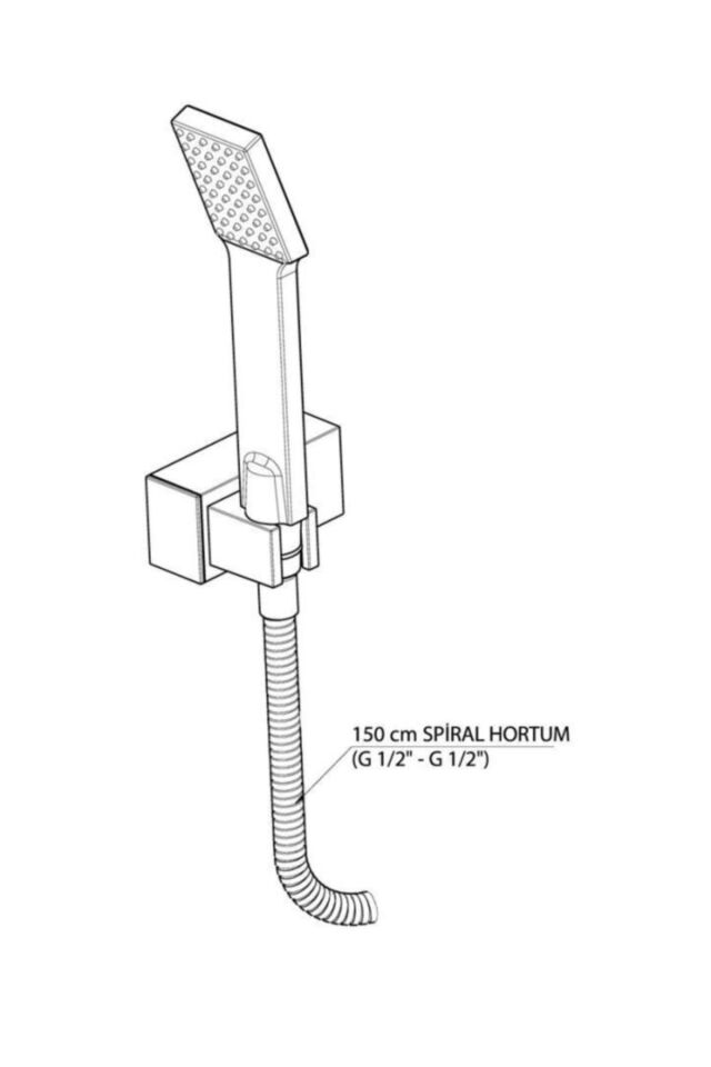 GPD ASKILI DUŞ SETİ KARE (TEK FOK) DST26