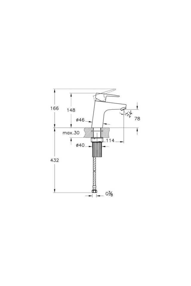ARTEMA NUVO ROUND LAVABO BATARYASI KROM A42966